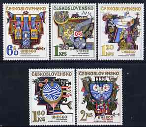 Czechoslovakia 1974 Hydrological Decade set of 5 unmounted mint, SG 2157-61, stamps on , stamps on  stamps on water, stamps on energy, stamps on irrigation, stamps on oceans, stamps on tractors, stamps on submarines