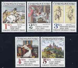 Czechoslovakia 1983 Art (17th issue) set of 5 unmounted mint, SG 2702-06, stamps on , stamps on  stamps on arts, stamps on music, stamps on nudes, stamps on castles