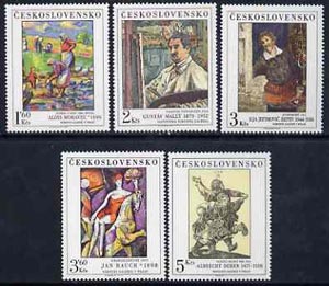 Czechoslovakia 1979 Art (13th issue) set of 5 unmounted mint, SG 2495-99, stamps on , stamps on  stamps on arts, stamps on horses, stamps on dancing, stamps on durer, stamps on 