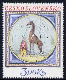 Czechoslovakia 1974 Turk & Giraffe 3k (from Old Targets set) unmounted mint SG 2183