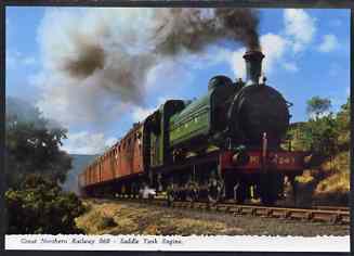 Postcard by Bamforth - full colour showing GNR 0-6-0 Saddle Tank, mint & very fine, stamps on , stamps on  stamps on railways