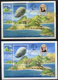 St Thomas & Prince Islands 1979 Rowland Hill (Brasiliana & Zeppelin) Printer's paste-up on card for m/sheet similar to issued sheet but value is in solid type and inscription around Portrait is different, sl soiking but probably unique, plus issued m/s (Mi BL 36A), stamps on , stamps on  stamps on aviation, stamps on postal, stamps on upu, stamps on rowland hill, stamps on airships, stamps on zeppelins, stamps on  stamps on  upu , stamps on  stamps on 