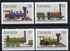 Canada 1983 Railway Locomotives (1st series) set of 4 unmounted mint, SG 1106-09, stamps on , stamps on  stamps on railways