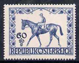 Austria 1947 Vienna Prize race Fund unmounted mint, SG 1034*, stamps on , stamps on  stamps on horses, stamps on horse racing