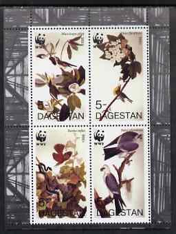 Dagestan Republic 1998 WWF - John Audubon Birds perf sheetlet containing set of 4 values complete unmounted mint, stamps on , stamps on  stamps on wwf, stamps on birds, stamps on audubon, stamps on  stamps on  wwf , stamps on  stamps on 