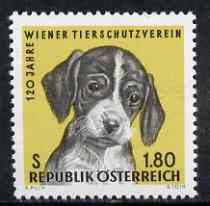 Austria 1966 Animal Protection Society unmounted mint, SG 1470, Mi 1208*, stamps on , stamps on  stamps on animals, stamps on dogs