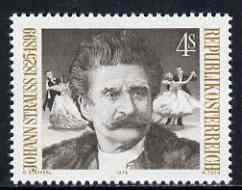 Austria 1975 Birth Anniversary of Johann Strauss the Younger unmounted mint, SG 1744, Mi 1495, stamps on , stamps on  stamps on music, stamps on composers, stamps on personalities