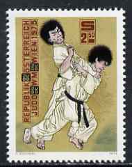 Austria 1975 World Judo Championships unmounted mint, SG 1742, Mi 1493*, stamps on , stamps on  stamps on martial-arts, stamps on  stamps on judo, stamps on sport