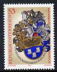 Austria 1977 Papermakers Conference unmounted mint, SG 1791, Mi 1557*, stamps on , stamps on  stamps on printing, stamps on paper, stamps on heraldry, stamps on  stamps on arms