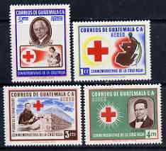 Guatemala 1958 Red cross set of 4 unmounted mint, SG 606-09, Mi 611-14, stamps on , stamps on  stamps on red cross