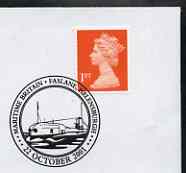 Postmark - Great Britain 2001 cover with 'Maritime Britain' Faslane cancel illustrated with a Submarine, stamps on ships, stamps on submarines