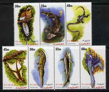 Fujeira 2000 Dinosaurs perf set of 7 values complete unmounted mint, stamps on , stamps on  stamps on dinosaurs