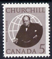 Canada 1966 Churchill 5c unmounted mint, SG 565*, stamps on , stamps on  stamps on churchill, stamps on personalities