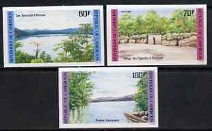 Cameroun 1985 Landscapes set of 3 imperf from limited printing unmounted mint, as SG 1044-46, stamps on , stamps on  stamps on tourismllandscapes, stamps on lakes