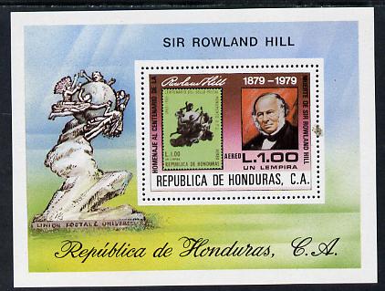 Honduras 1979 Rowland Hill perf m/sheet unmounted mint SG MS 989, stamps on , stamps on  stamps on postal    upu     rowland hill, stamps on  stamps on  upu , stamps on  stamps on 