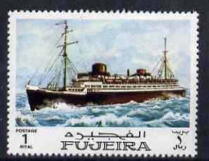 Fujeira 1968 Liner 1R from Ships perf set of 9 unmounted mint, Mi 238*, stamps on , stamps on  stamps on ships, stamps on liners