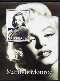 Eritrea 2001 Marilyn Monroe perf m/sheet #4 unmounted mint, stamps on , stamps on  stamps on marilyn monroe, stamps on films, stamps on cinema, stamps on entertainments, stamps on women