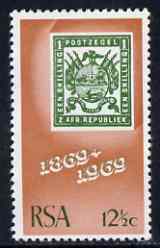 South Africa 1969 Centenary of First Transvaal Stamp 12 1/2c, unmounted mint, SG 298, stamps on , stamps on  stamps on stamp centenary, stamps on  stamps on stamp on stamp, stamps on  stamps on stamponstamp