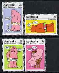 Australia 1973 Metric Convertion set of 4 unmounted mint, SG 532-55, stamps on metrication, stamps on maths