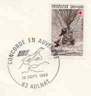 Postmark - France 1983 illustrated commem cover for Concorde En Auvergne with illustrated 12.9.83 cancel showing Concorde, stamps on aviation, stamps on concorde, stamps on 