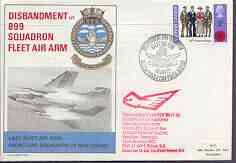 Great Britain 1972 Fleet Air Arm illustrated commem cover for disbandment of 899 Squadron (Sea Vixen) with special FAA 28 Jan cancel, stamps on aviation, stamps on vixen