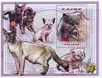 Zaire 1996 Domestic Cats perf m/sheet unmounted mint Mi BL74, stamps on , stamps on  stamps on cats