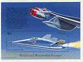 Palau 196 Oddities of the Air $3 m/sheet (Martin Marietta X-24b) unmounted mint, stamps on aviation, stamps on martin