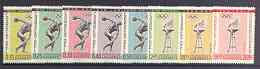 Paraguay 1962 Previous Olympic Games (1st issue) perf set of 8 unmounted mint, Mi 1103-10, stamps on sport, stamps on olympics, stamps on discus