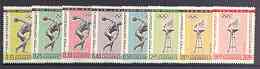 Paraguay 1962 Previous Olympic Games (1st issue) perf set of 8 unmounted mint, Mi 1103-10, stamps on , stamps on  stamps on sport, stamps on olympics, stamps on discus