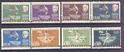 Paraguay 1963 Previous Olympic Games (2nd issue) perf set of 8 unmounted mint, Mi 1160-67, stamps on sport, stamps on olympics, stamps on high jump