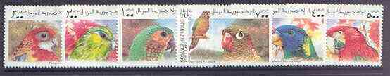 Somalia 1999 Parrots #02 perf set of 6 unmounted mint, stamps on , stamps on  stamps on birds, stamps on  stamps on parrots