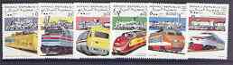 Somalia 1997 Railways perf set of 6 unmounted mint, stamps on , stamps on  stamps on railways