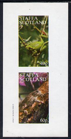 Staffa 1982 Animals (Frogs) imperf set of 2 values (40p & 60p) unmounted mint , stamps on , stamps on  stamps on animals, stamps on  stamps on amphibians, stamps on  stamps on frogs