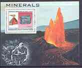 Somalia 1997 Minerals perf m/sheet unmounted mint, stamps on , stamps on  stamps on minerals, stamps on  stamps on volcanoes, stamps on  stamps on mining