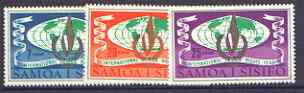 Samoa 1968 Human Rights Year set of 3 unmounted mint, SG 310-12, stamps on , stamps on  stamps on human rights