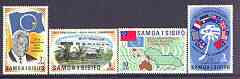 Samoa 1972 South Pacific Commission set of 4 unmounted mint, SG 382-85, stamps on flags, stamps on maps, stamps on constitutions