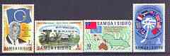 Samoa 1972 South Pacific Commission set of 4 unmounted mint, SG 382-85, stamps on , stamps on  stamps on flags, stamps on  stamps on maps, stamps on  stamps on constitutions