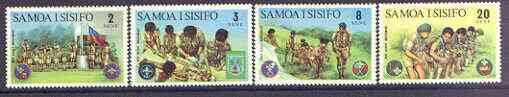 Samoa 1973 Boy Scout Movement set of 4 unmounted mint, SG 405-08, stamps on scouts