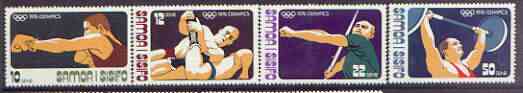 Samoa 1976 Montreal Olympic Games set of 4 unmounted mint, SG 470-73, stamps on olympics, stamps on boxing, stamps on wrestling, stamps on javelin, stamps on weightlifting
