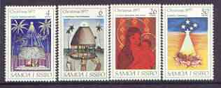 Samoa 1977 Christmas Paintings set of 4 unmounted mint, SG 496-99, stamps on christmas, stamps on arts, stamps on bethlehem