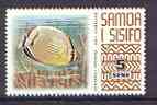 Samoa 1972-76 Melon Butterflyfish 5s (cream paper) from def set unmounted mint, SG 394a, stamps on fish