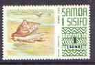 Samoa 1972-76 Bull Conch 1s (cream paper) from def set unmounted mint, SG 390a, stamps on , stamps on  stamps on shells, stamps on  stamps on marine life