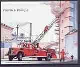 Cambodia 1997 Fire Engines perf m/sheet unmounted mint, SG MS 1636, stamps on fire