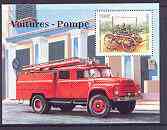 Chad 1998 Fire Engines perf souvenir sheet unmounted mint, stamps on fire