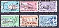 British Antarctic Territory 1980 150th Anniversary of Royal Geographical Society set of 6 unmounted mint, SG 93-98, stamps on polar, stamps on ships, stamps on geography, stamps on scots, stamps on scotland