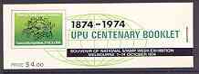 Australia 1974 UPU Centenary $4 booklet containing 5 sets of UPU stamps (issued for National Stamp Week Exhibition), stamps on stamp exhibitions, stamps on upu, stamps on , stamps on  upu , stamps on 