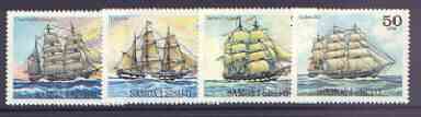 Samoa 1979 Sailing Ships (1st series) set of 4 unmounted mint, SG 540-43, stamps on , stamps on  stamps on ships, stamps on  stamps on 