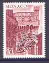 Monaco 1976-77 Palace Clock Tower 50c brown-lake precancel unmounted mint, SG 1254, stamps on palaces, stamps on clocks