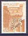 Monaco 1976-77 Palace Clock Tower 52c brown-orange precancel unmounted mint, SG 1255, stamps on palaces, stamps on clocks