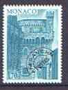 Monaco 1976-77 Palace Clock Tower 1f70 blue-green precancel unmounted mint, SG 1263, stamps on palaces, stamps on clocks